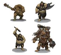 WizKids D&D Icons of The Realms: Ogre Warband - 4 Figure Pre-Painted Miniature Set, Dungeons & Dragons RPG Figures