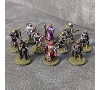 D&D Minis Starter Set 1 32mm Role Playing Game Party 10 Mini Figures DnD Miniatures Beginners Set Male and Female Variants 5 Popular Character Classes