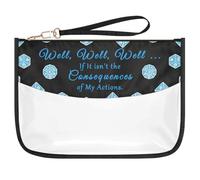 D D Role Playing Games Gift Zipper Makeup Bag RPG Gamer Gift D D Storage Accessories Bag Graduation Birthday Gifts for Dragons Gamer Fans Games Lover Player Friends Cosmetic Bag PVC Toiletry Pouch