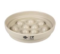 D&D Slow Feeder Cat Bowl "Sue" 750Ml Ceramic Dots White, Dishwasher Safe