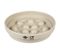 D&D Slow Feeder Cat Bowl "Sue" 750Ml Ceramic Dots White, Dishwasher Safe