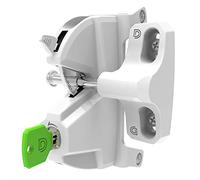 D&D Technologies LOKKLATCH Plus LL3PWAWT, in White, Adjustable Vertical & Horizontal, Locks from Both Sides of The Gate, for Any Square Post Gate