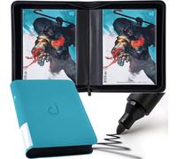 D DACCKIT Comic Binder，Comic Book Album with Sleeves Fits Regular Comics and Comic Bagged and Boarded - Comic Storage Binder Holds 24 Comic Books（Model A，Turquoise）