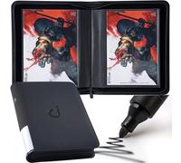 D DACCKIT Comic Binder，Comic Book Album with Sleeves Fits Regular Comics and Comic Bagged and Boarded - Comic Storage Binder Holds 24 Comic Books（Model A，Classic Black）
