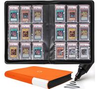 D DACCKIT Slab Binder for Graded Cards，Fits 90 Cards - Premium 9 Pocket Graded Card Binder Compatible with PSA CGC BGS SGC and More（Model G9P90，Orange）
