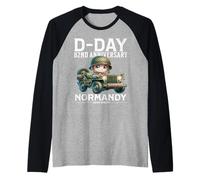 D-Day 2026 82nd Anniversary Normandy D-Day Omaha Beach 1944 Raglan Baseball Tee