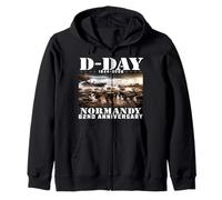 D-day 2026 82nd Anniversary Normandy D-Day Omaha Beach 1944 Zip Hoodie