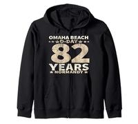 D-day 2026 82nd Anniversary Normandy D-Day Omaha Beach 1944 Zip Hoodie