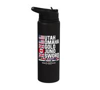 D-Day 6 June 1944 Beaches Remember and Honor Stainless Steel Insulated Water Bottle