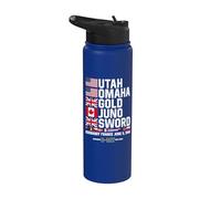 D-Day 6 June 1944 Beaches Remember and Honor Stainless Steel Insulated Water Bottle