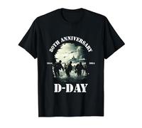 D-Day 80th Anniversary 2024, Military Action D-Day 6th June T-Shirt, Men, Black, 3X-Large