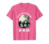 D-Day 80th Anniversary 2024, Military Action D-Day 6th June T-Shirt, Men, Pink Heather, 3X-Large
