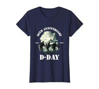 D-Day 80th Anniversary 2024, Military Action D-Day 6th June T-Shirt, Women, Navy Blue, Small