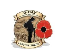 D-DAY 80th Anniversary Commemorative Badge - Honour The Brave Heroes in History, 1944-2024 D-Day Commemorative Badge, World War Ii Normandy Military Tribute Souvenir Badge (1PCS)