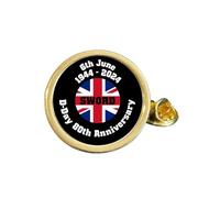 D-Day 80th Anniversary “SWORD” 1944-2024 UK Gold Plated Lapel Pin Badge