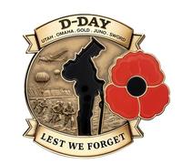D DAY 80th Badge, 80th D-Day Enamel Lapel Pin | D-DAY 80th Pin Badges Brooch Decorations Memorabilias WW2, Red Poppys Flower Lapel Pin Badge Brooch