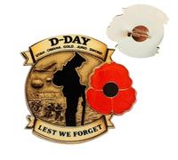 D-Day 80th Lapel Pin,D-Day 80th Lapel Pin,80th D-Day Landing Decorations 1944-2024 - Lapel Pins for Men in of the Heroes of History