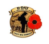 D Day 80th Pen 1944-2024 Commemorative Traffic Badge, Army | Collectible For Men, Emblem, History Soldier , Bravery Gift, Patriotic Exhibition Arti