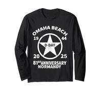 D-Day 81st Anniversary 2025 Normandy D-Day Omaha Beach 1944 Long Sleeve T-Shirt