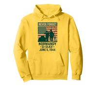 D-Day 81st Anniversary Normandy 1944 Military Tribute Men Pullover Hoodie