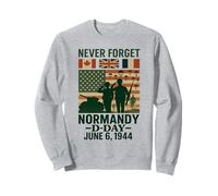 D-Day 81st Anniversary Normandy 1944 Military Tribute Men Sweatshirt