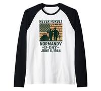 D-Day 81st Anniversary Normandy Paratrooper Military Tribute Raglan Baseball Tee