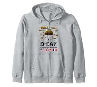 D-Day 81st Anniversary Normandy Paratroopers Veteran Tribute Zip Hoodie