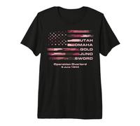 D-Day 82nd Anniversary Normandy D-Day Beaches USA Camo Flag Premium T-Shirt