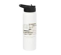 D-Day 82nd Anniversary Normandy D-Day Beaches USA Camo Flag Stainless Steel Insulated Water Bottle