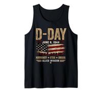 D-Day 82nd Anniversary WWII Normandy Invasion Vintage War Tank Top
