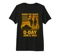 D-Day 82st Anniversary 1944-2025 Veteran Remembrance Tribute Premium T-Shirt