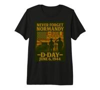 D-Day 82st Anniversary 1944-2026 Veteran Remembrance Tribute Premium T-Shirt