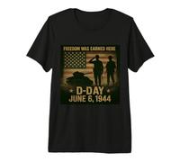 D-Day 82st Anniversary 1944-2026 Veteran Remembrance Tribute Premium T-Shirt
