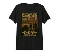 D-Day 82st Anniversary 1944-2026 Veteran Remembrance Tribute Premium T-Shirt