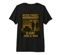 D-Day 82st Anniversary Normandy 1944 Military Tribute Men Premium T-Shirt