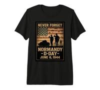 D-Day 82st Anniversary Normandy 1944 Military Tribute Men Premium T-Shirt