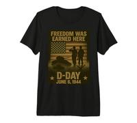 D-Day 82st Anniversary Normandy 1944 Military Tribute Men Premium T-Shirt
