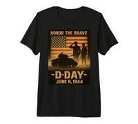 D-Day 82st Anniversary Normandy 1944 Military Tribute Men Premium T-Shirt