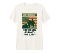 D-Day 82st Anniversary Normandy 1944 Military Tribute Men Premium T-Shirt