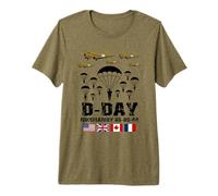 D-Day 82st Anniversary Normandy Paratroopers Veteran Tribute Premium T-Shirt
