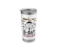 D-Day 82st Anniversary Normandy Paratroopers Veteran Tribute Stainless Steel Insulated Tumbler