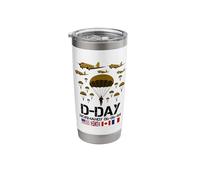 D-Day 82st Anniversary Normandy Paratroopers Veteran Tribute Stainless Steel Insulated Tumbler