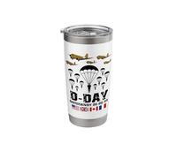 D-Day 82st Anniversary Normandy Paratroopers Veteran Tribute Stainless Steel Insulated Tumbler