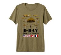 D-Day 82st Anniversary Paratroopers Veteran Memorial Tribute Premium T-Shirt