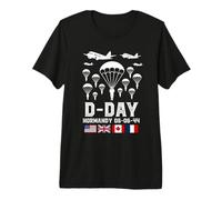 D-Day 82st Anniversary Paratroopers Veteran Memorial Tribute Premium T-Shirt