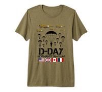 D-Day 82st Anniversary Paratroopers Veteran Memorial Tribute Premium T-Shirt
