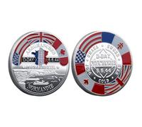 D-Day Challenge Coin-80th of the World War II, Collector's Item | Historic , Veteran Memorial Gift, Patriotic War Artifact,