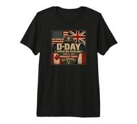 D-Day June 6, 1944 Allied Forces Flags Premium T-Shirt