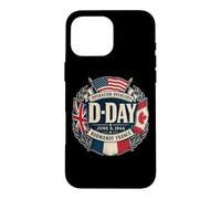 D-Day June 6, 1944 Normandy France Circular Allied Flags Case for iPhone 16 Pro Max