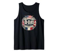 D-Day June 6, 1944 Normandy France Circular Allied Flags Tank Top